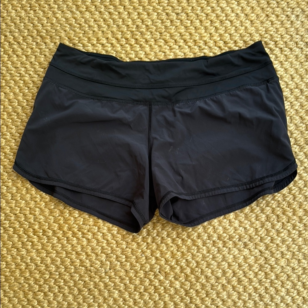 Lululemon Black Athletic Shorts with Elastic Waistband
